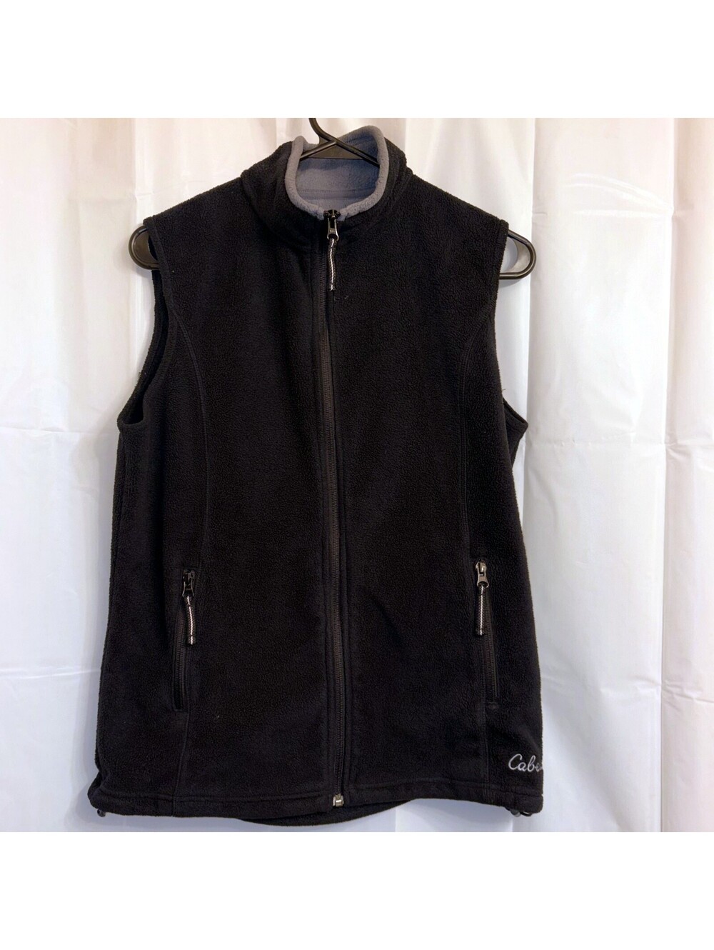 Cabela's Men's Fleece Vest Small S Black Outdoors Polyester